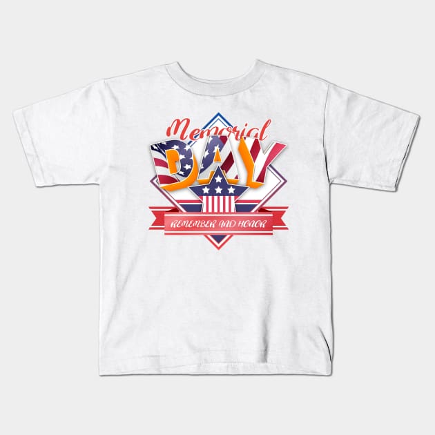 memorial day Kids T-Shirt by The Pharaohs